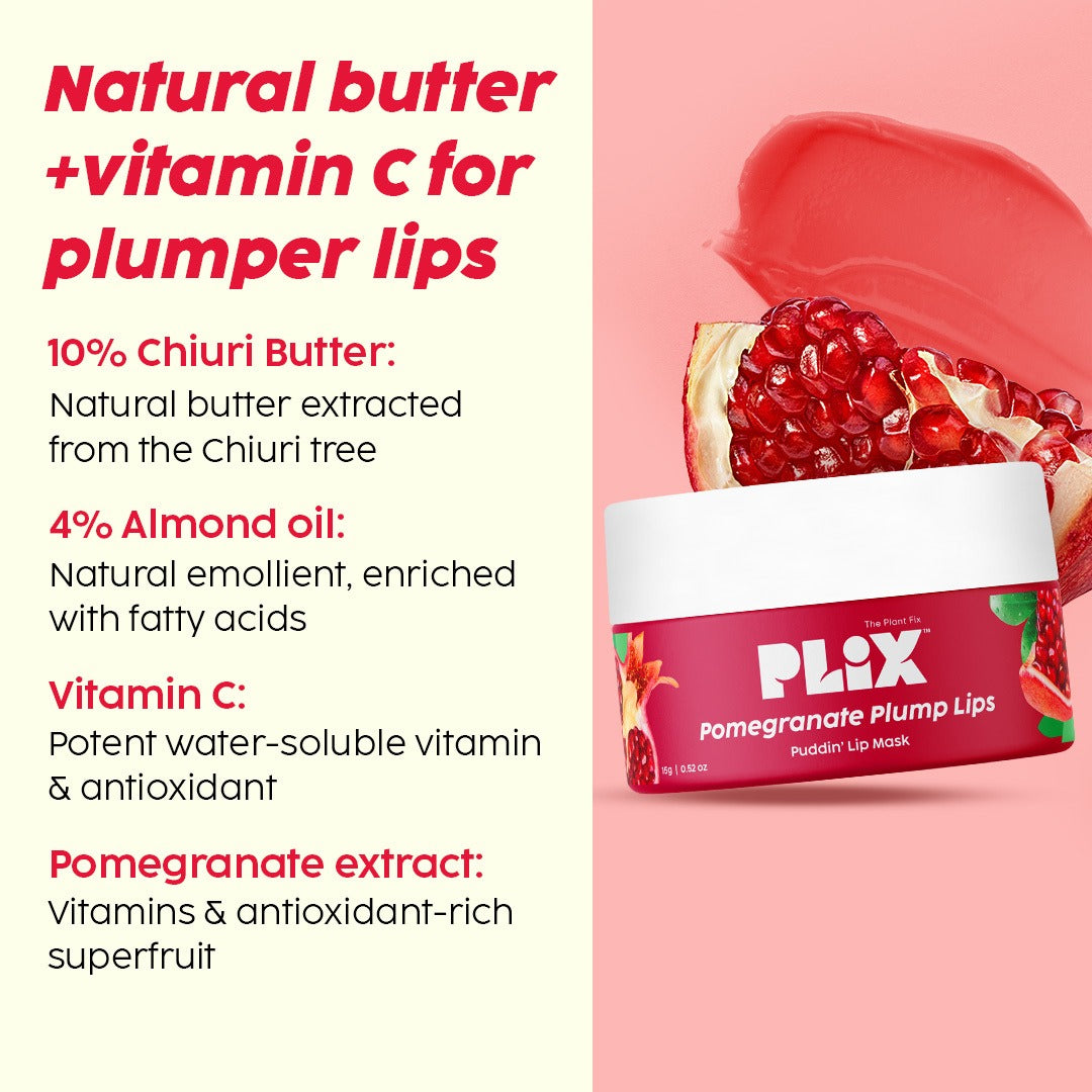 Plix Pomegranate Plump Lips Puddin' Lip Mask