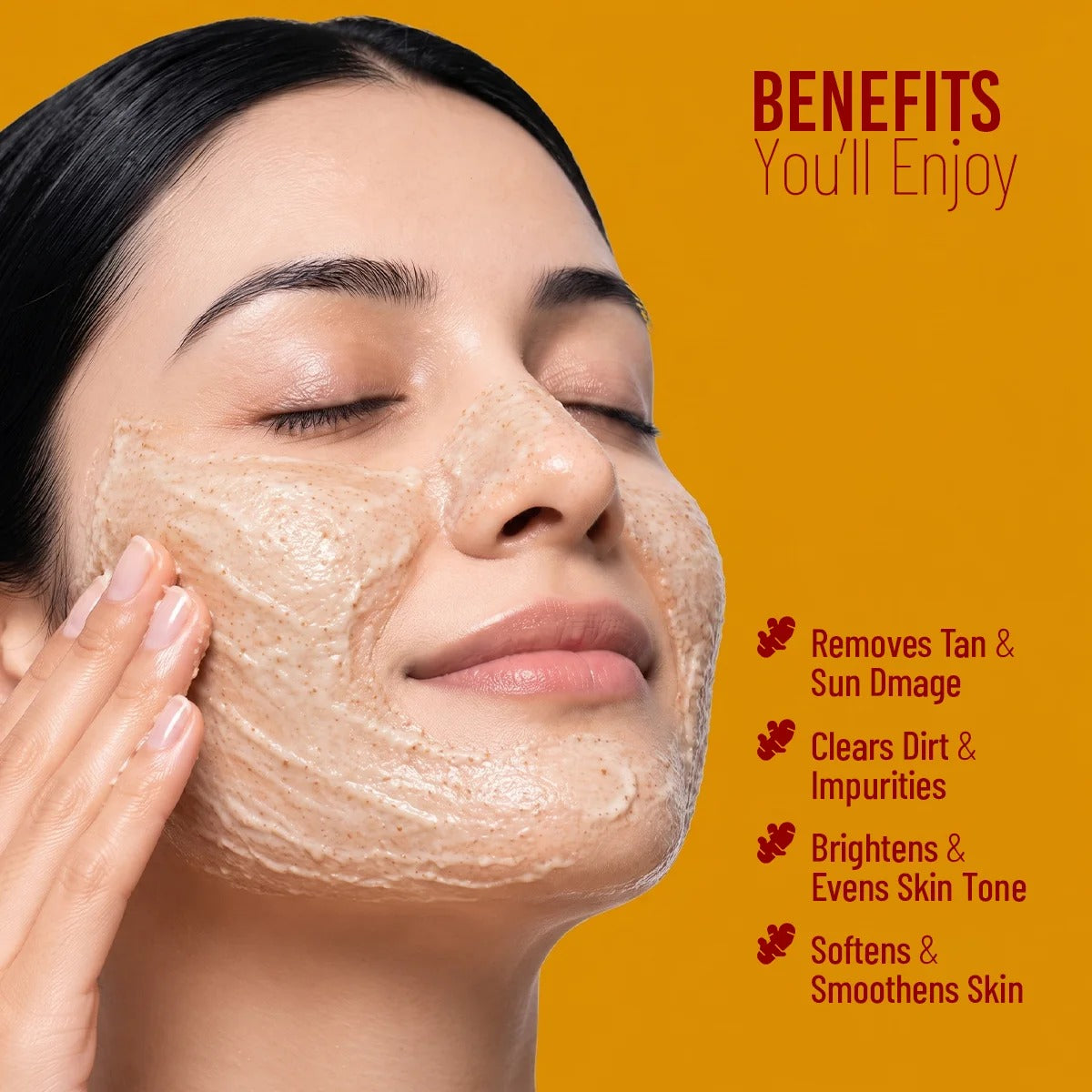 Oshea Ubtan Glowing & Tan Removing Face Scrub - [100gm]