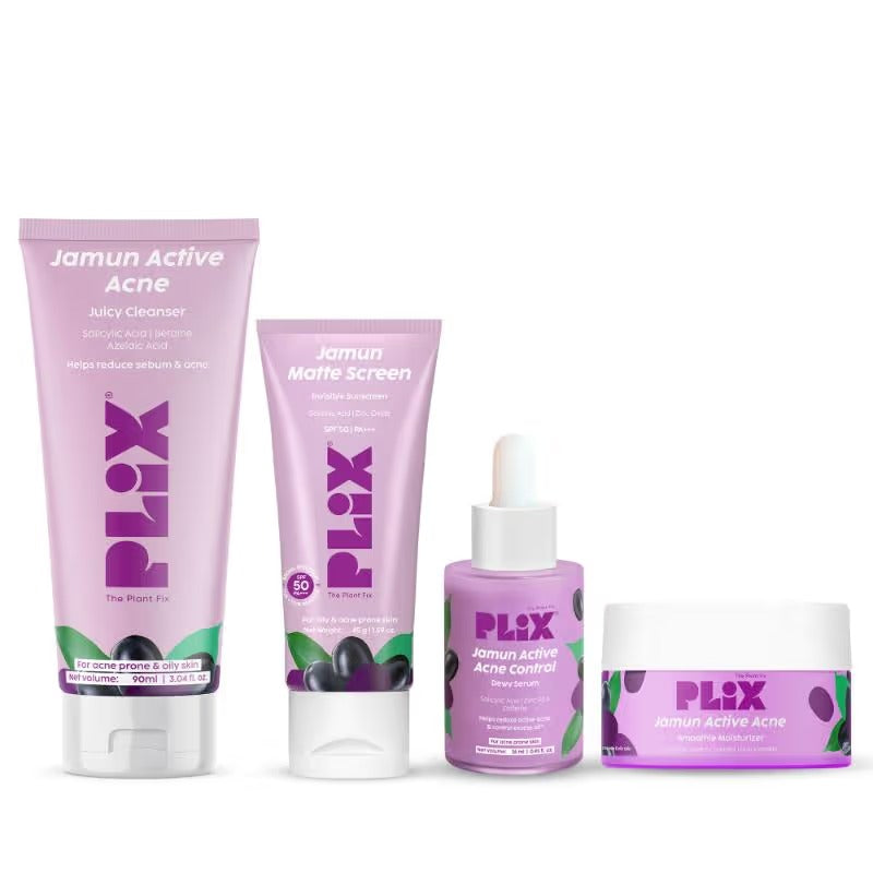 Plix Jamun Active Acne Combo Controls Excess Oil - For Oily & Acne-Prone Skin