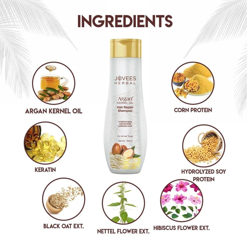 Jovees Argan Kernel Oil Hair Repair Shampoo - 300ml