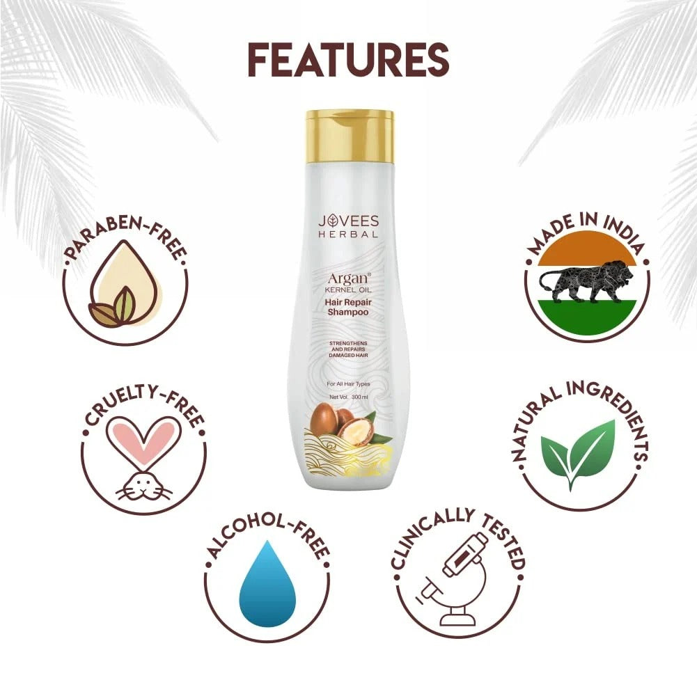Jovees Argan Kernel Oil Hair Repair Shampoo - 300ml