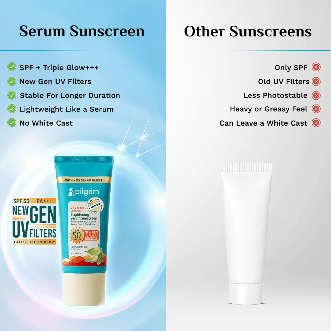 Pilgrim 5% Vitamin C Bright Serum + Sunscreen SPF 50