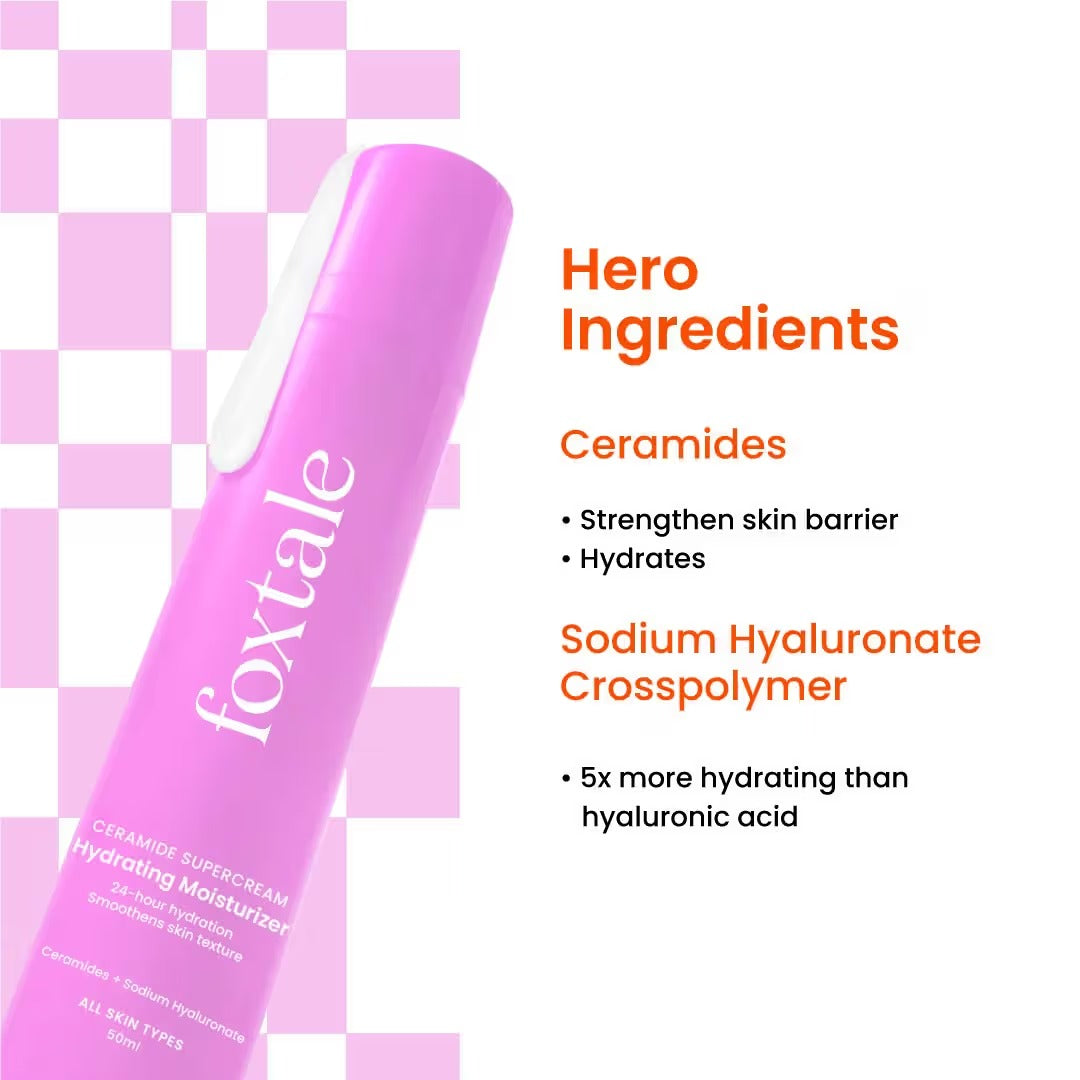 Foxtale Ceramide Moisturizer for Dry Skin and Skin Barrier Care