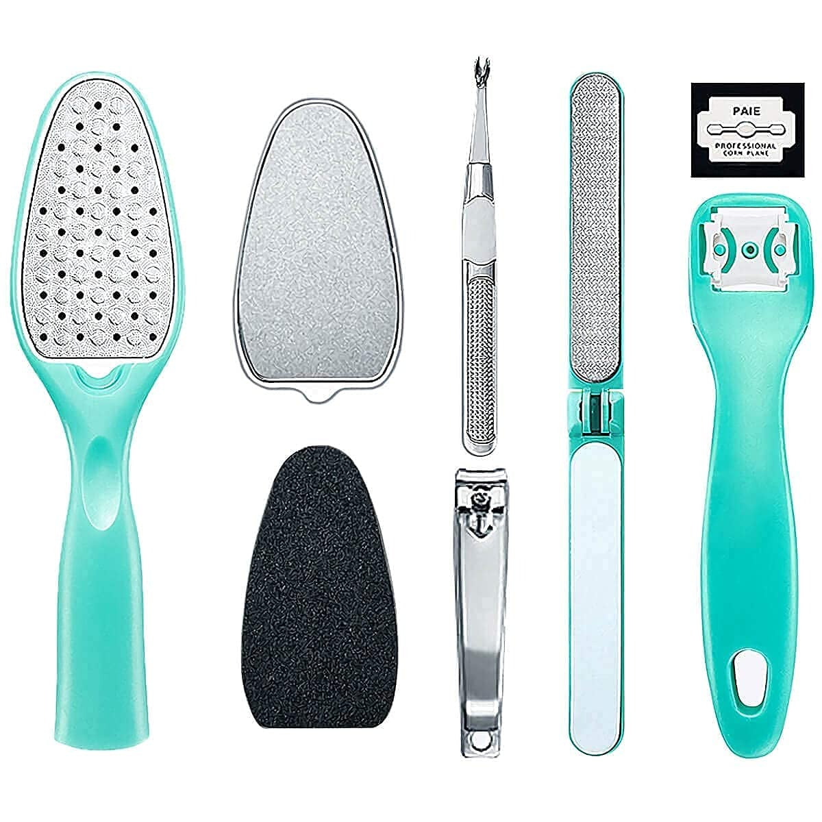 8 In 1 Pedicure Kit Foot Scrubber Callus Remover for Feet Foot File Pedicure Tools Foot Scrub Foot Spa Skin Scrubber Pedicure Set