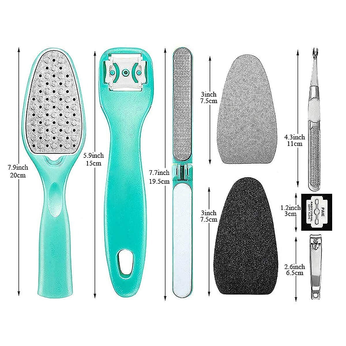 8 In 1 Pedicure Kit Foot Scrubber Callus Remover for Feet Foot File Pedicure Tools Foot Scrub Foot Spa Skin Scrubber Pedicure Set