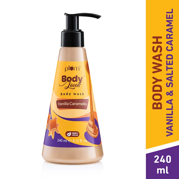 Plum Body Lovin Vanilla Caramello Body Wash Warm Caramel SLS Free Body Wash