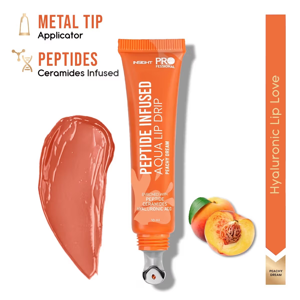 Insight Professional Peptide Infused Aqua Lip Drip - Peachy Dream, 10ml
