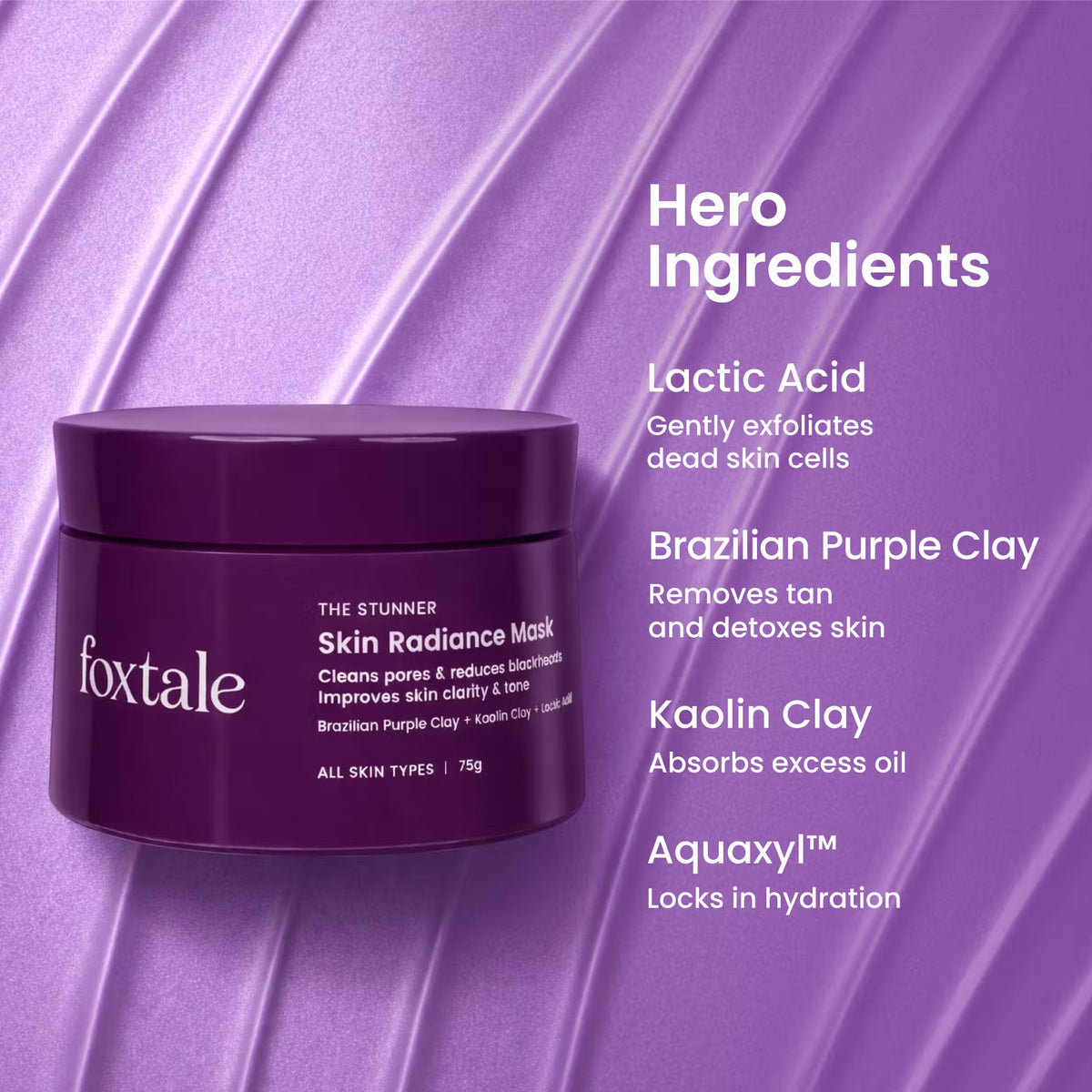 Foxtale De-Tan Face Mask for Brighter-Looking, Hydrated Skin