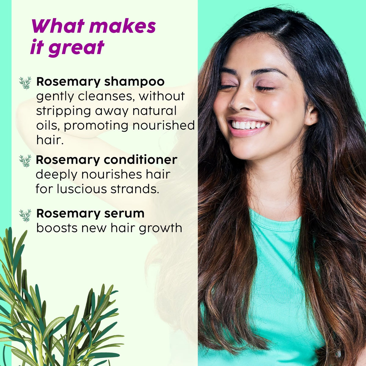 Rosemary Anti-Hairfall Advanced Kit with Shampoo, Conditioner & Serum