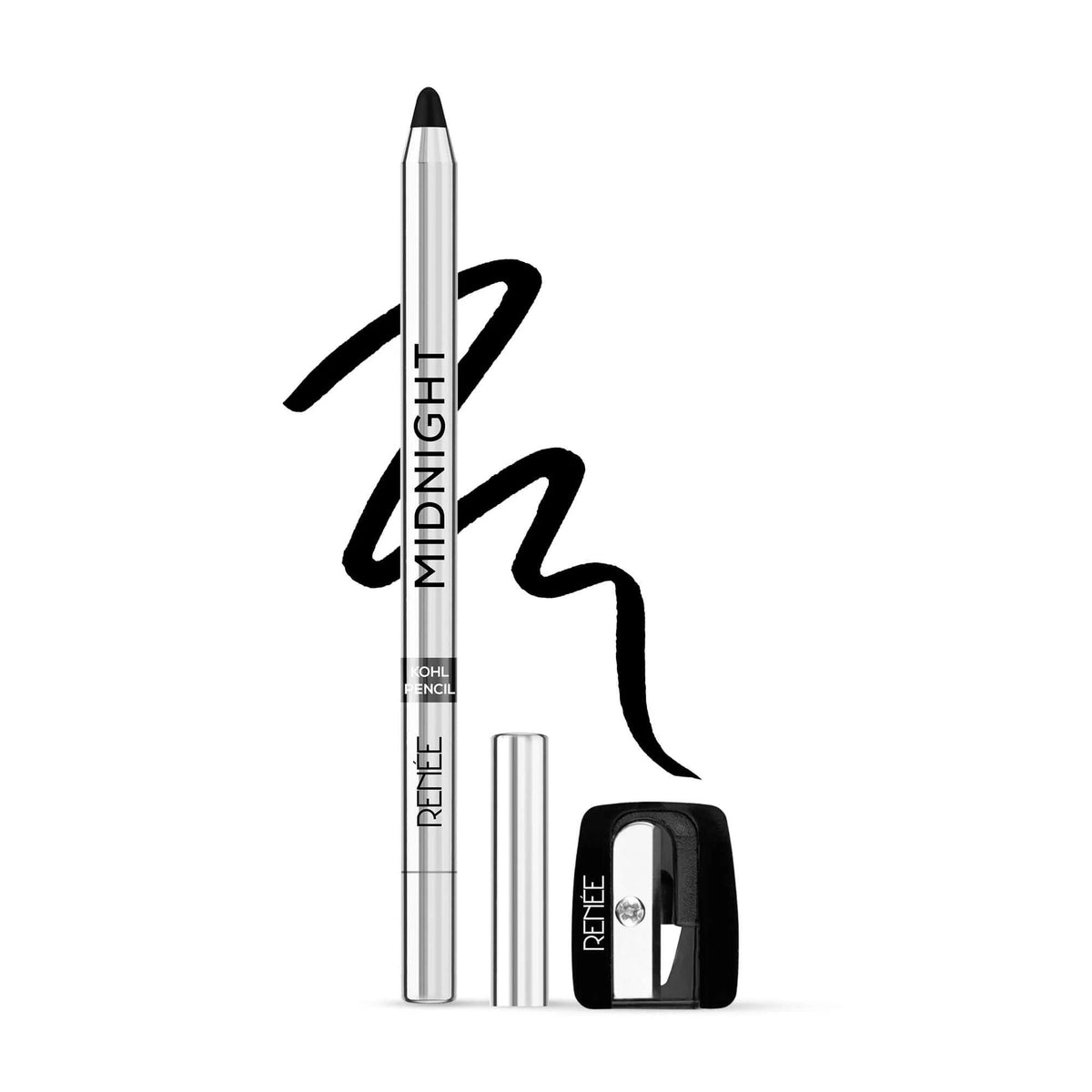 RENEE Midnight Kohl Kajal Pencil, Black - [1.5g]