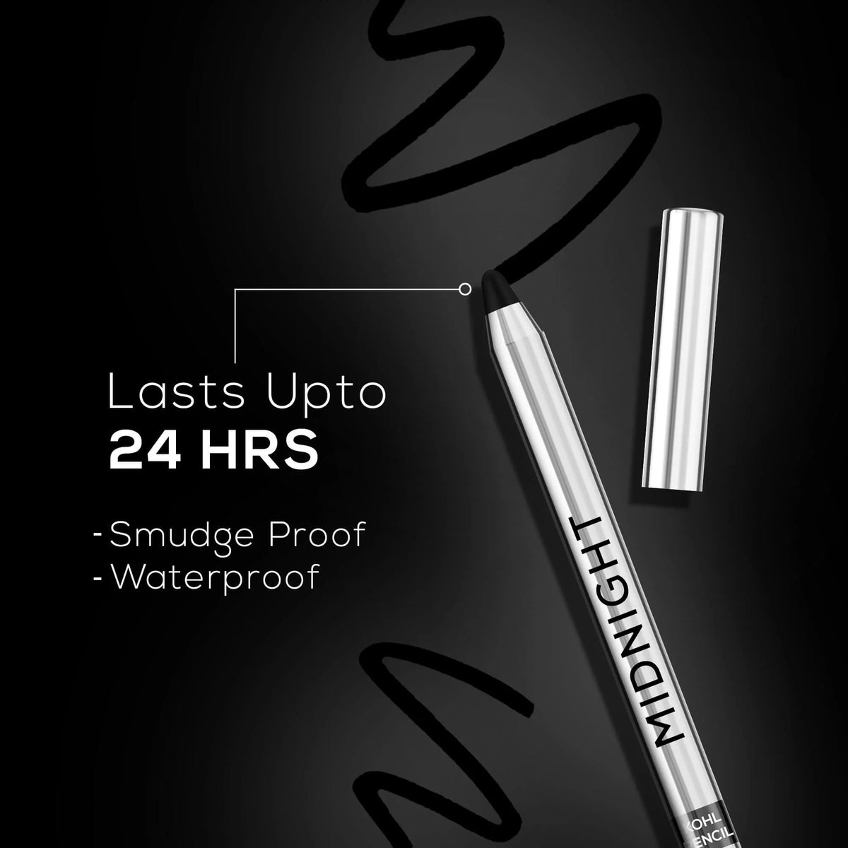 RENEE Midnight Kohl Kajal Pencil, Black - [1.5g]