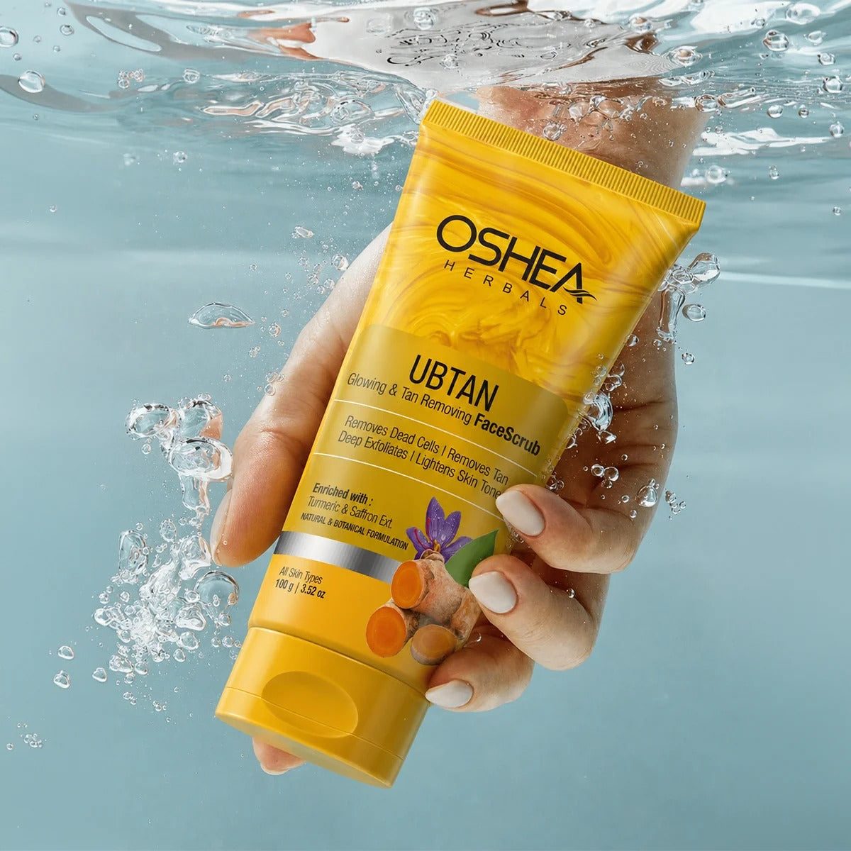 Oshea Ubtan Glowing & Tan Removing Face Scrub - [100gm]