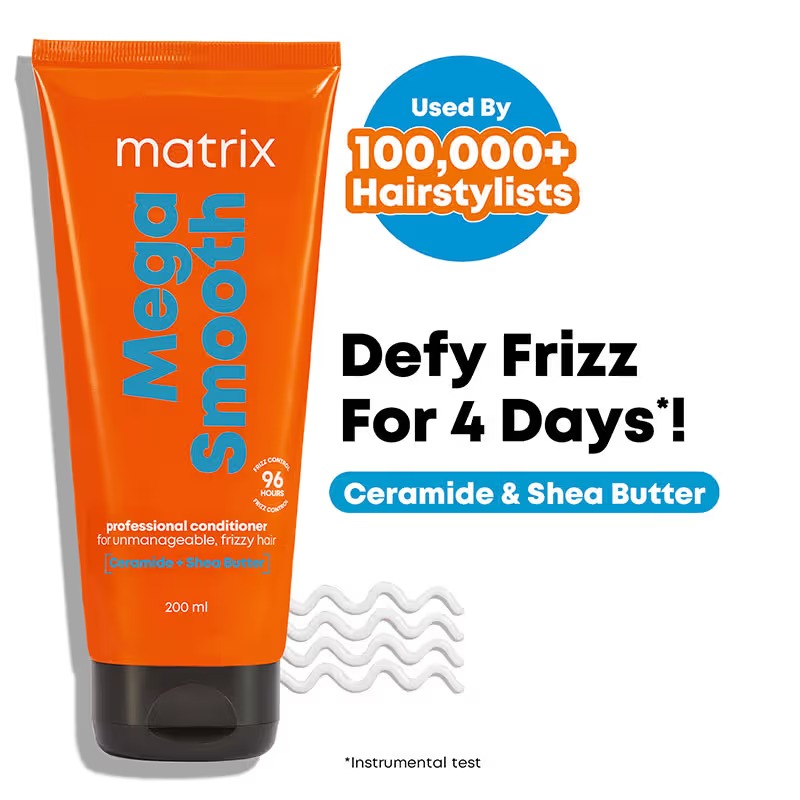 Matrix Professional Mega Smooth Anti-Frizz Conditioner with Shea butter Max Smoothness for 4 Days - [200ml]