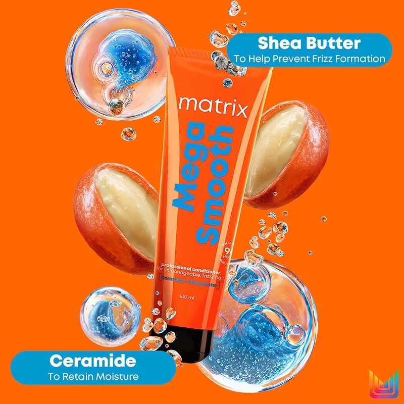 Matrix Professional Mega Smooth Anti-Frizz Conditioner with Shea butter Max Smoothness for 4 Days - [200ml]