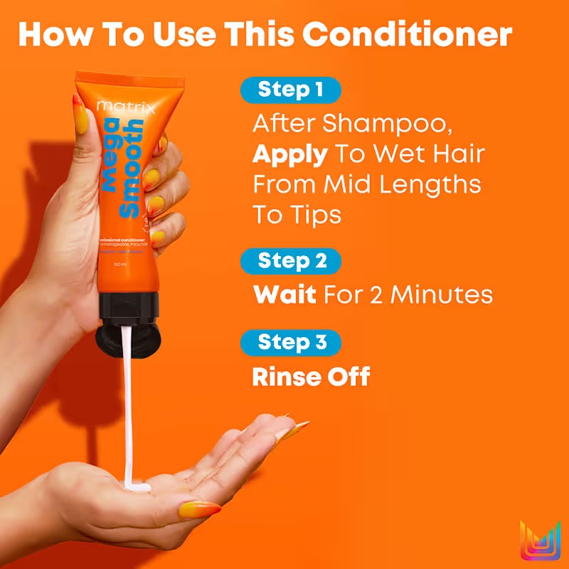 Matrix Professional Mega Smooth Anti-Frizz Conditioner with Shea butter Max Smoothness for 4 Days - [200ml]