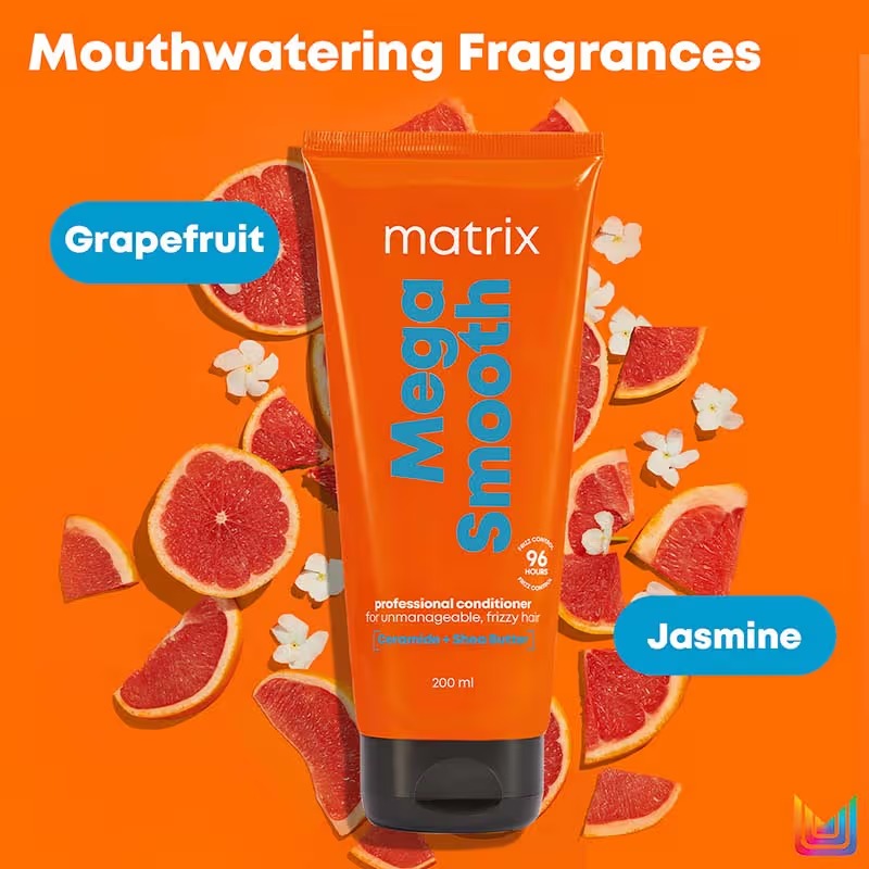 Matrix Professional Mega Smooth Anti-Frizz Conditioner with Shea butter Max Smoothness for 4 Days - [200ml]