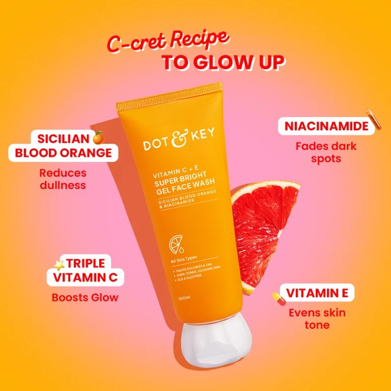 Dot & Key Vitamin C + E Gel Face Wash for Glowing Skin
