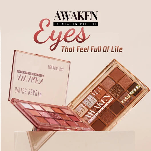 Swiss Beauty Awaken Eyeshadow Palette – Blooming Rose, 11g