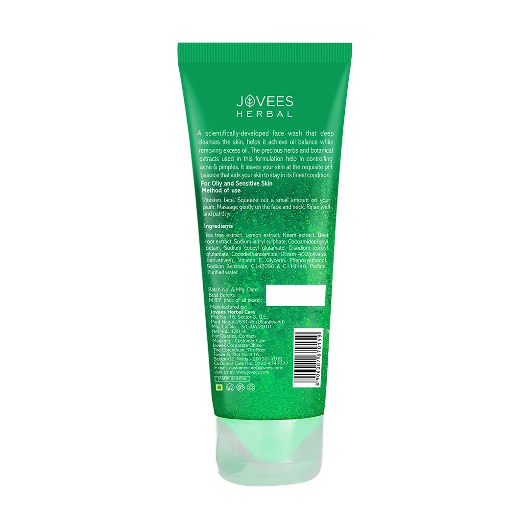 Tea Tree Oil Control Face Wash for Oily & Acne-Prone Skin - [120ml]