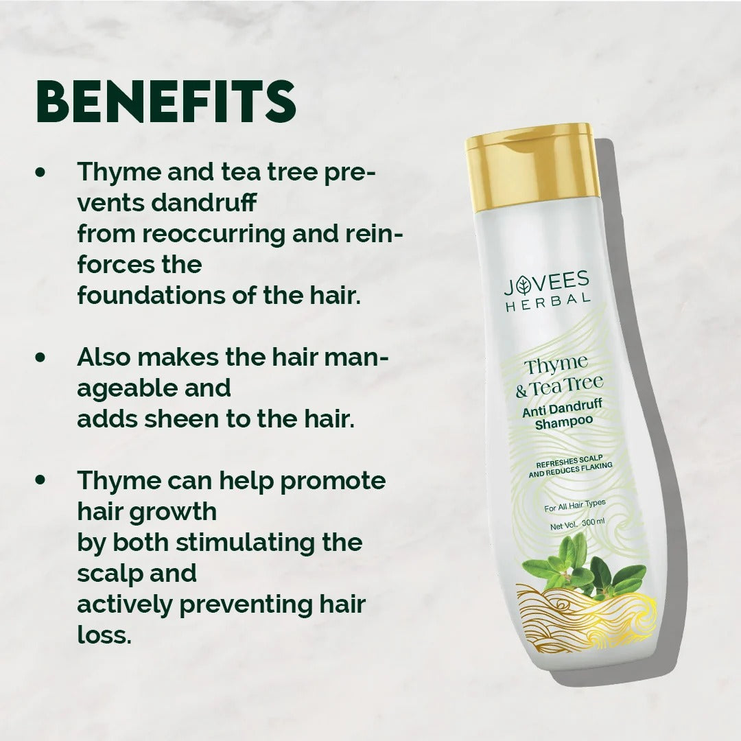 Jovees Thyme & Tea Tree Anti-Dandruff Shampoo, 300ml