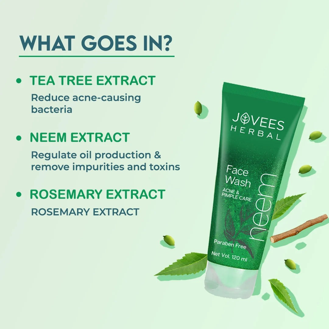 Neem Face Wash With Tea Tree Extracts - [120ml]