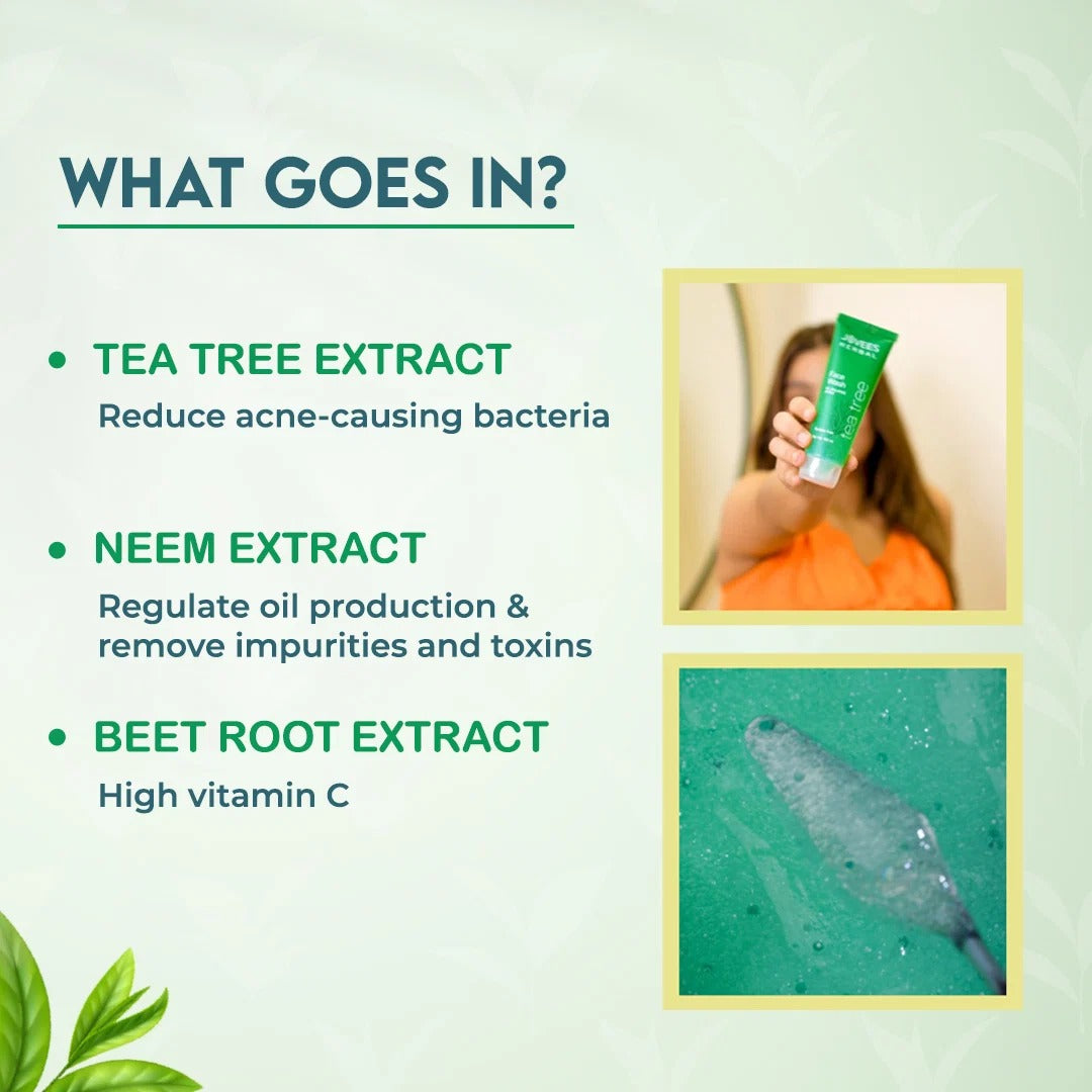 Tea Tree Oil Control Face Wash for Oily & Acne-Prone Skin - [120ml]