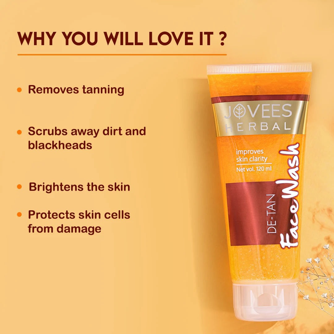 De-Tan Face Wash for Tan Removal | Gently Cleanses - [120ml]