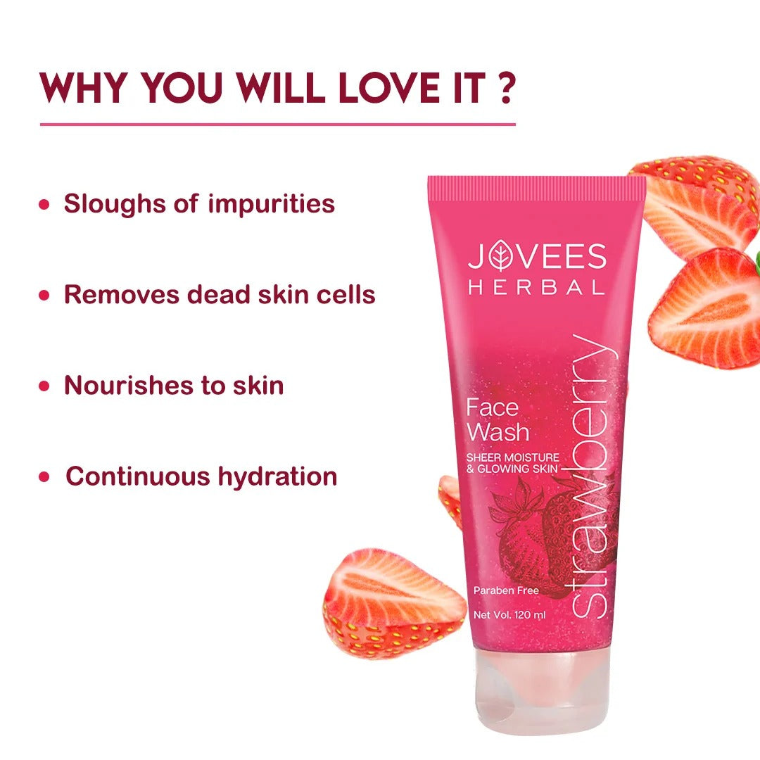 Jovees Strawberry Face Wash - [120ml]