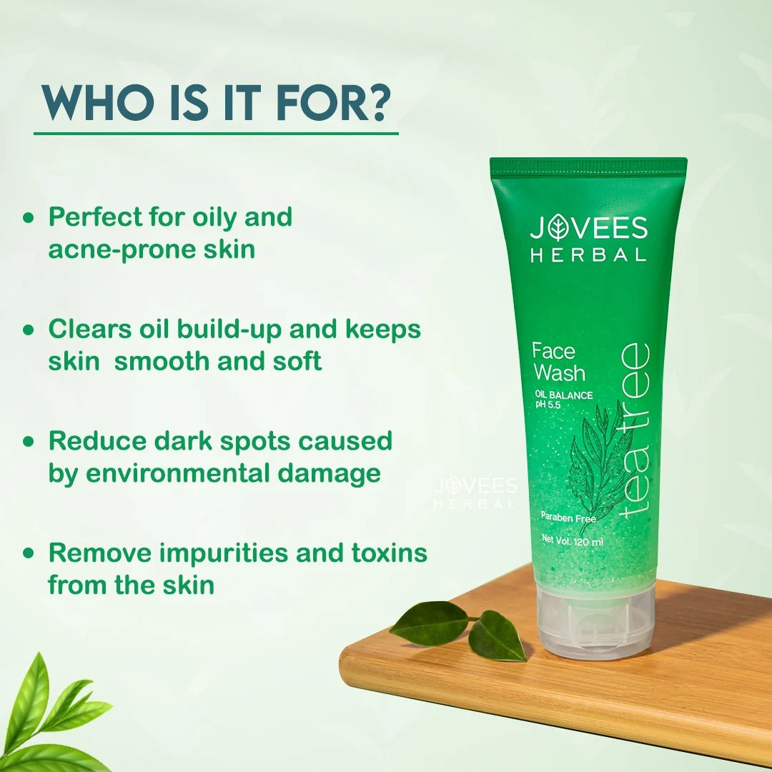 Tea Tree Oil Control Face Wash for Oily & Acne-Prone Skin - [120ml]