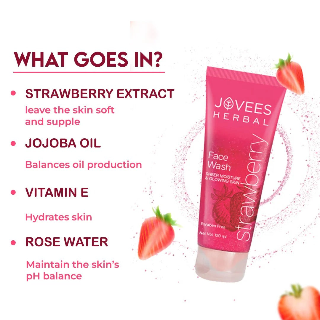 Jovees Strawberry Face Wash - [120ml]
