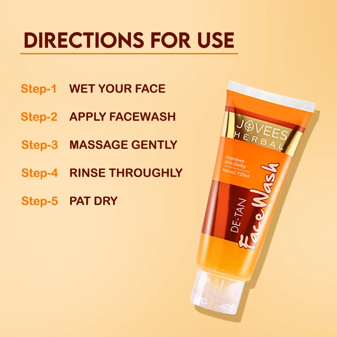 De-Tan Face Wash for Tan Removal | Gently Cleanses - [120ml]