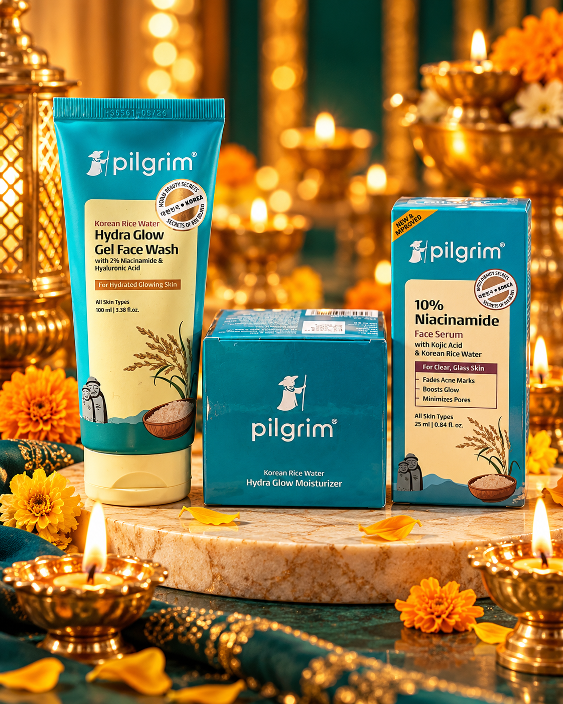 Pilgrim Korean Rice Water Hydra Glow & Niacinamide Combo