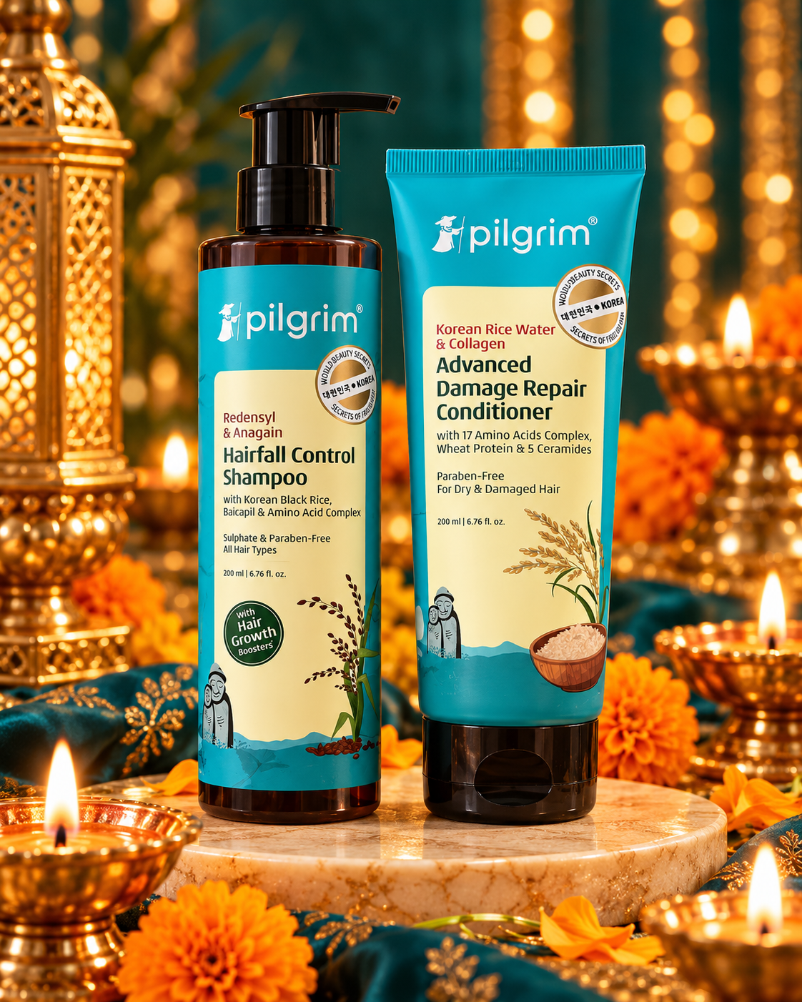 Pilgrim Hairfall Control & Damage Repair Hair Care Combo