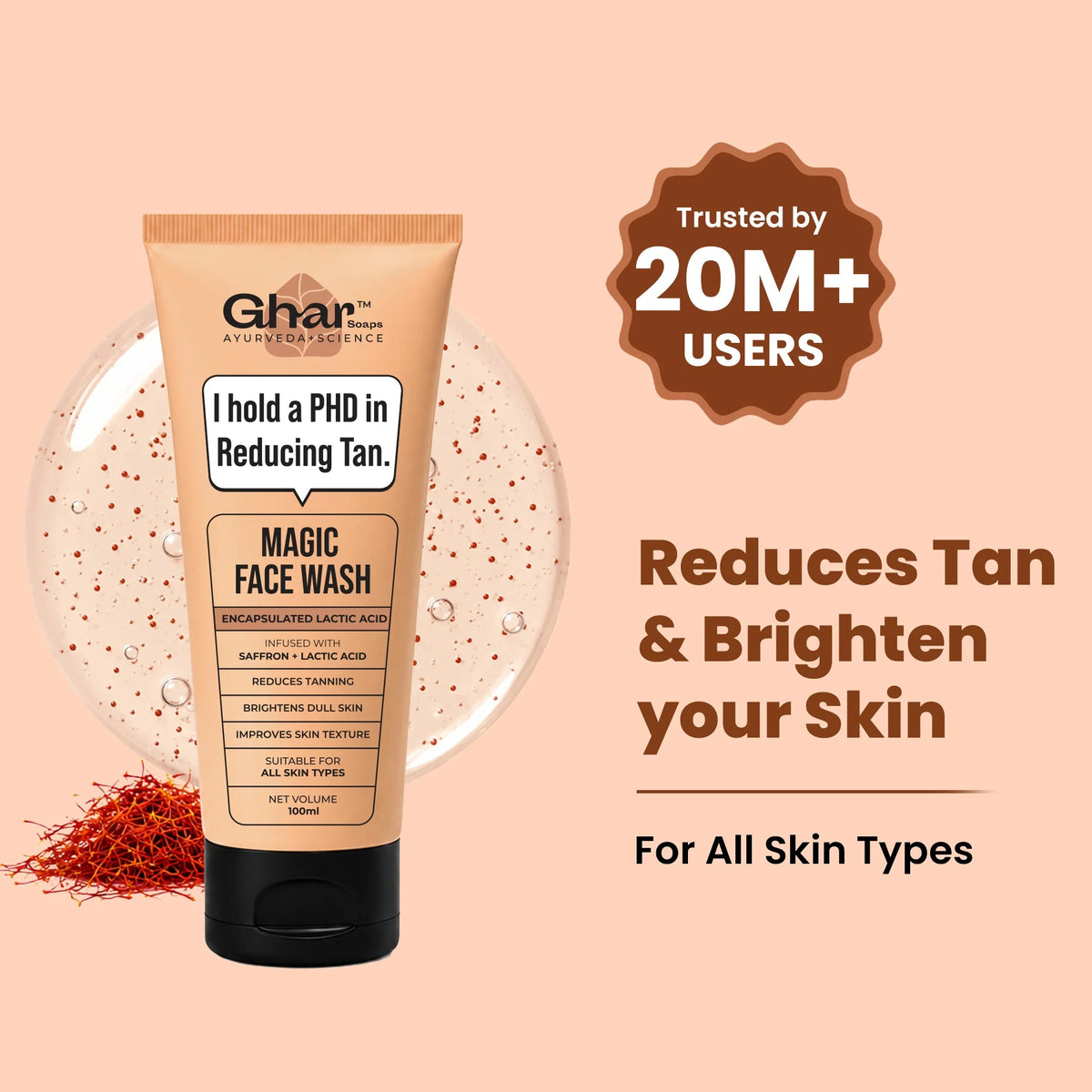 GHAR Magic Face Wash for Everyday Facial Cleansing