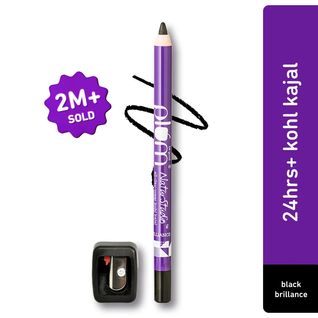 Plum Eye-Swear-By Kohl Kajal – Deep Black