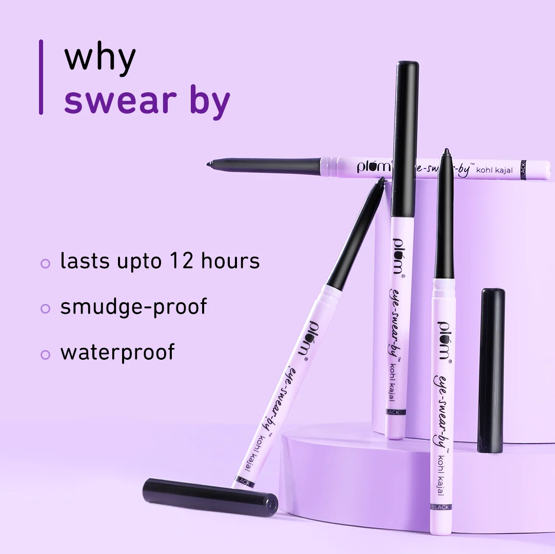 Plum Eye-Swear-By Kohl Kajal – Deep Black
