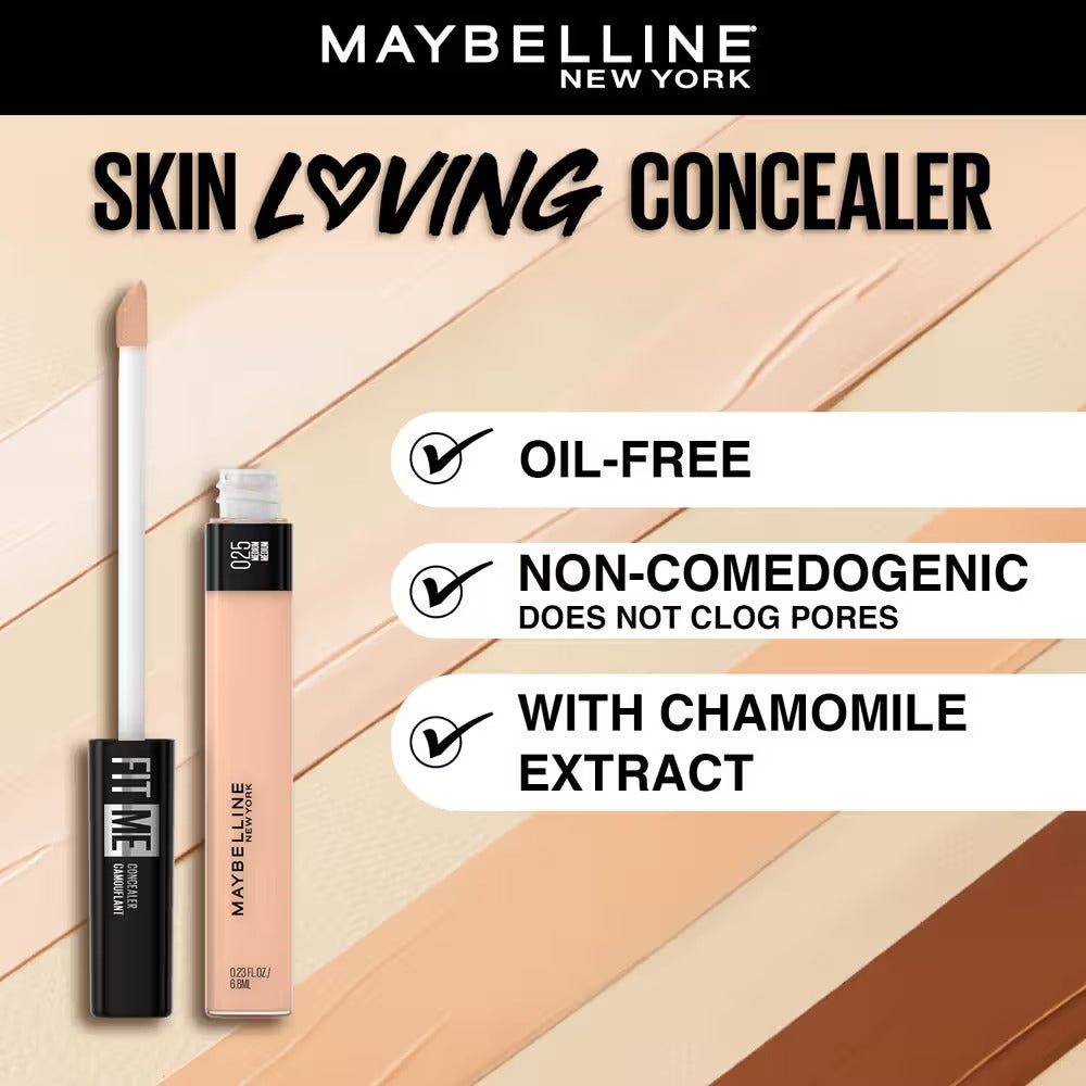 Maybelline Fit Me Oil-Free Liquid Concealer – Medium 25, 4.5g