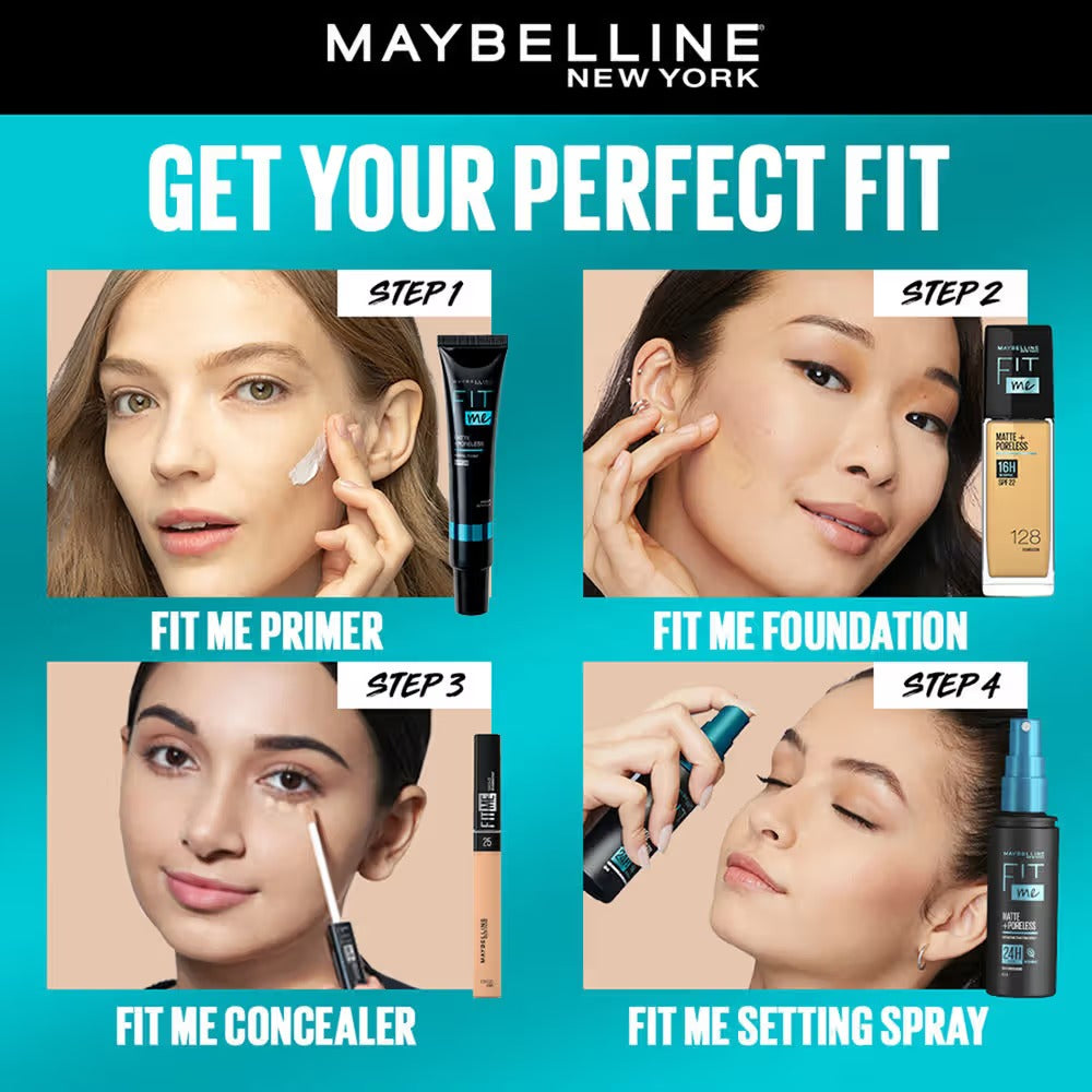 Maybelline New York Fit Me Matte + Poreless Setting Spray Transfer-proof 24HR Oil-control Formula - 60ml