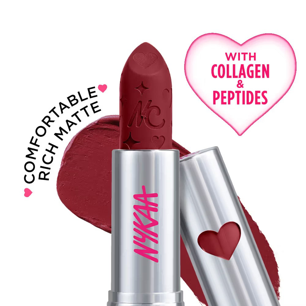Nykaa Lovestruck Velvet Matte Lipstick – Be Wine, 4g