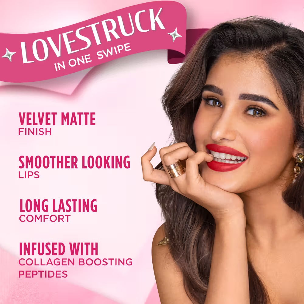 Nykaa Lovestruck Velvet Matte Lipstick – Berry Sweet, 4g