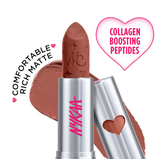 Nykaa Lovestruck Velvet Matte Lipstick – Caramel Drip, 4g