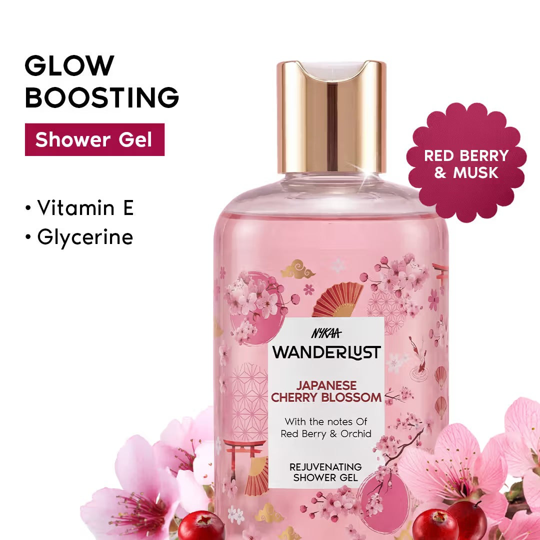Nykaa Wanderlust Japanese Cherry Blossom Body Wash – 250ml