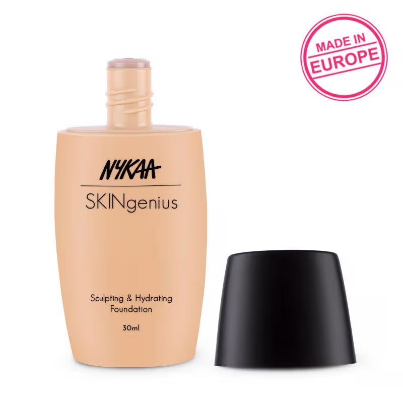 Nykaa SKINgenius Sculpting & Hydrating Dewy Foundation For Dry Skin - True Tan- 04