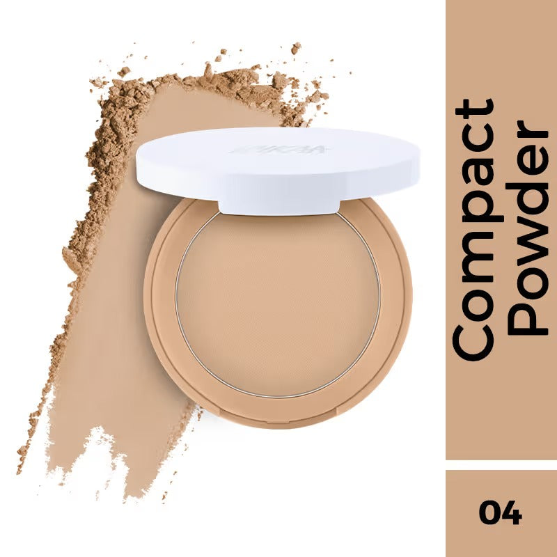 Nykaa All Day Matte Oil-Control Compact Powder with SPF 15 PA++ – Sand 04, 8g