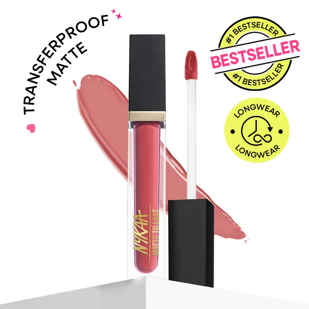 Nykaa Matte To Last Transferproof Liquid Lipstick – Bombae 01, 6.2ml