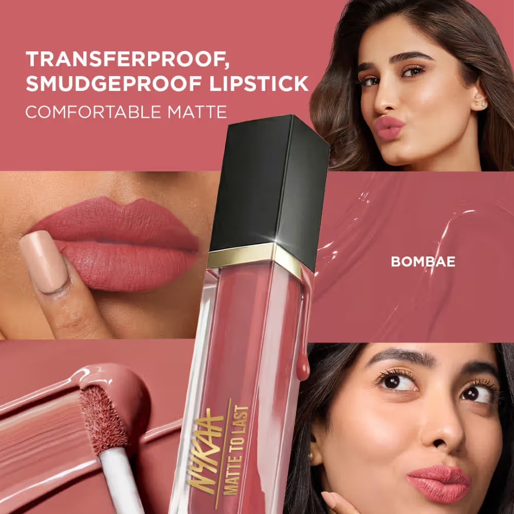 Nykaa Matte To Last Transferproof Liquid Lipstick – Bombae 01, 6.2ml
