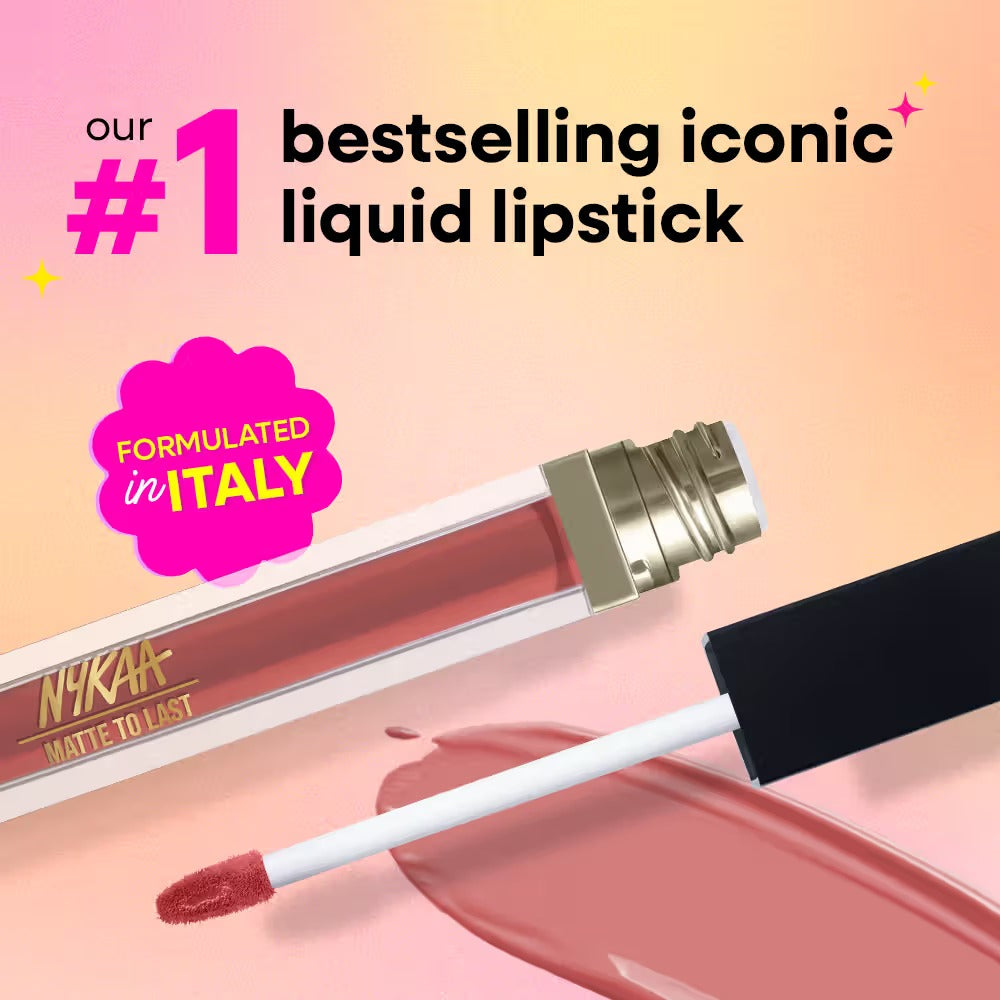Nykaa Matte To Last Transferproof Liquid Lipstick – Bombae 01, 6.2ml