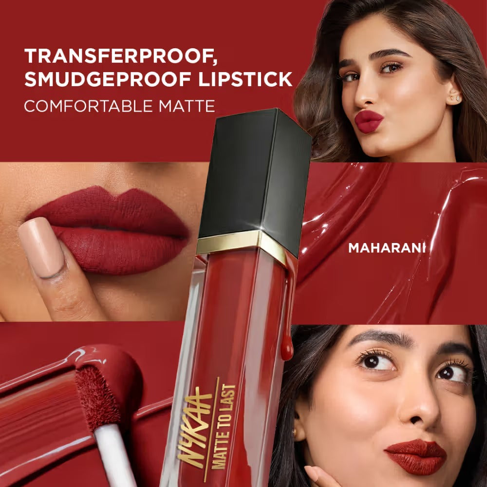 Nykaa Matte To Last Transferproof Liquid Lipstick – Maharani 02, 6.2ml