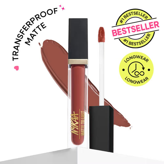 Nykaa Matte To Last Transferproof Liquid Lipstick – Madras Kaapi 05, 6.2ml