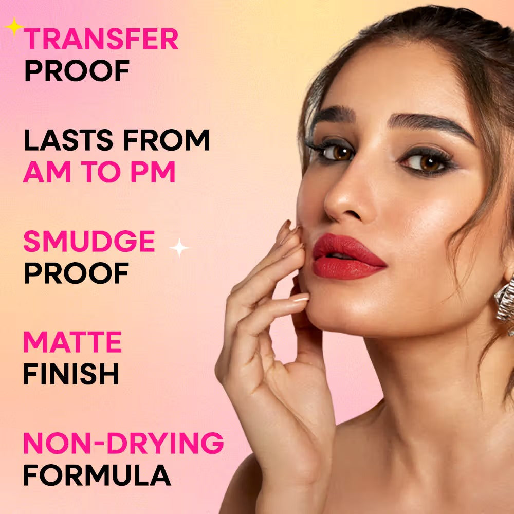 Nykaa Matte To Last Transferproof Liquid Lipstick – Madras Kaapi 05, 6.2ml